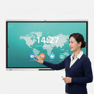 กระดานไวท์บอร์ดอัจฉริยะแบบดิจิทัล LCD ขนาด 86 นิ้ว 4K หน้าจอสัมผัส IR 20 จุด แบบมัลติทัช สำหรับโรงเรียน การประชุม รองรับ OEM - Product Image 1