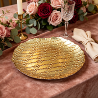Assiettes de présentation rondes dorées de 13 pouces pour la décoration de table – Vente en gros