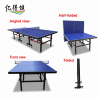 Table de tennis de table pliable pour tournoi, taille standard intérieure, design pliable sans roulettes, salle de jeux familiale