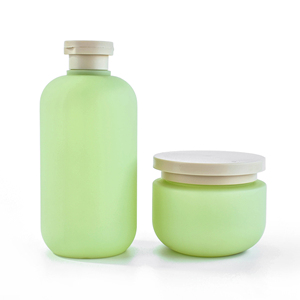 Cơ Thể Tự Nhiên Chà Container Rỗng <span class=keywords><strong>Frosted</strong></span> Bao Bì Mỹ Phẩm Thân Thiện Với Môi Nhựa Kem Jar Với Nắp 250G 4Oz 8Oz - Product Image 5