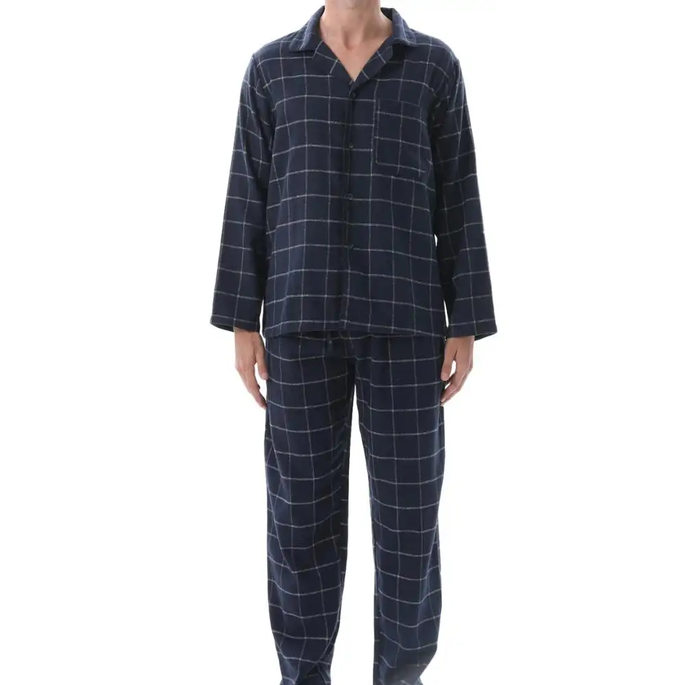 Ensemble pyjama 100% en coton brossé pour famille, vêtements de nuit 2 pièces, costume de famille, à carreaux, vêtements de nuit