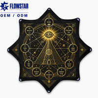 Bandana carrée personnalisée Spinning Flow Star Cloth, impression réactive aux UV pour soirée Blacklight