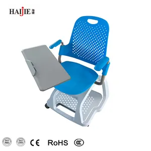 Çok fonksiyonlu çevre dostu standart boyut sınıf sandalyeler okul çalışma koltuğu yazma pedleri ile