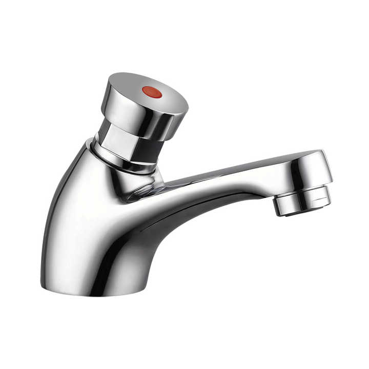 Brass Push Button Basin Tap Chrome Watersaving Time Delay Self Closing ...