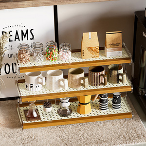<b>Acrylic</b> Tea And Water <b>Storage</b> Rack 3 Tier Stackable For Kitchen Countertop Display - Product Image 4
