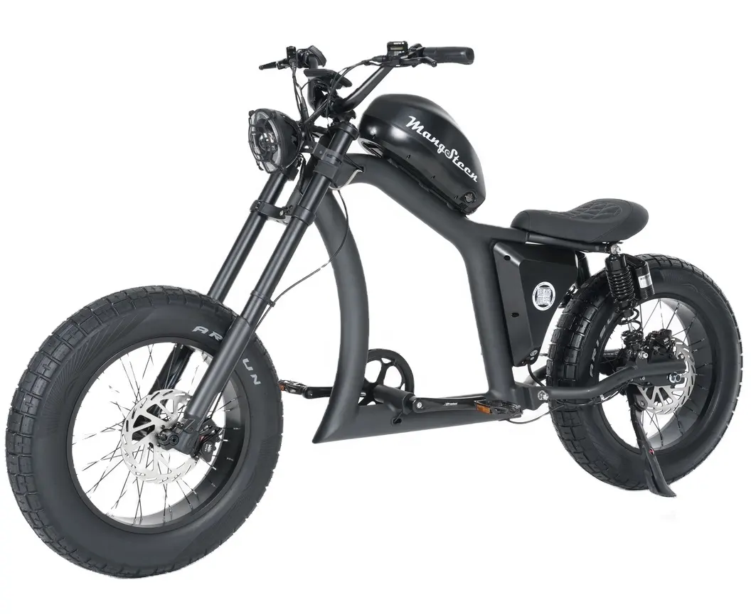 Mangosteen Ft-02 Elektrische Vetband Fiets Hydraulische Rem Fatbike E-Bikes 48V Elektrische City Bike Chopper Design E-Bikes
