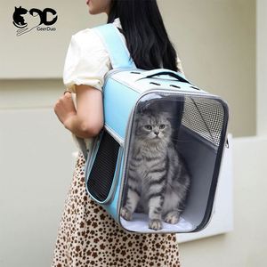 Free Sample Transparent Window Breathable Collapsible Airline Approved <b>Pet</b> <b>Carrier</b> Backpack Bag with Large Opening Easy Entry - Product Image 2