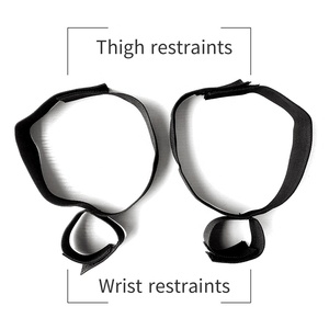Cinghie di Contenzione per Mani e Gambe, Accessori per Giochi Erotici, Cintura per Bondage Alternativa in Nylon Nero - Product Image 2