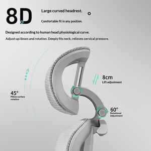 Sedia da Ufficio Ergonomica Tai Chang, Sedia per Computer a Lunga Seduta, in Rete PVC, Comoda e Rilassante - Product Image 4