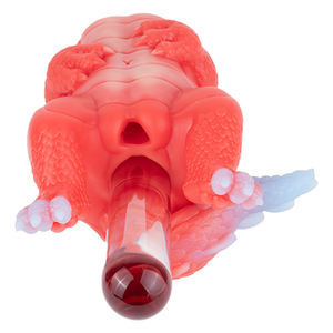 GEEBA Masturbatore Maschile Fantasy Drago Rosso, <span class=keywords><strong>Silicone</strong></span>, Doppio Canale, Vagina Realistica, Giocattolo per Adulti - Product Image 5