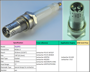 Bougies d'allumage en iridium pour <span class=keywords><strong>moteur</strong></span> à gaz CHP, <span class=keywords><strong>moteur</strong></span> alternatif, cuisinière à gaz, <span class=keywords><strong>bougie</strong></span> d'allumage pour Jenbacher, <span class=keywords><strong>bougie</strong></span> d'allumage industrielle - Product Image 3