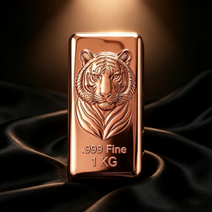 แท่งทองแดงลายเสือสลักลาย 99.9% ของสะสม ของตกแต่ง ของขวัญ - Product Image 4