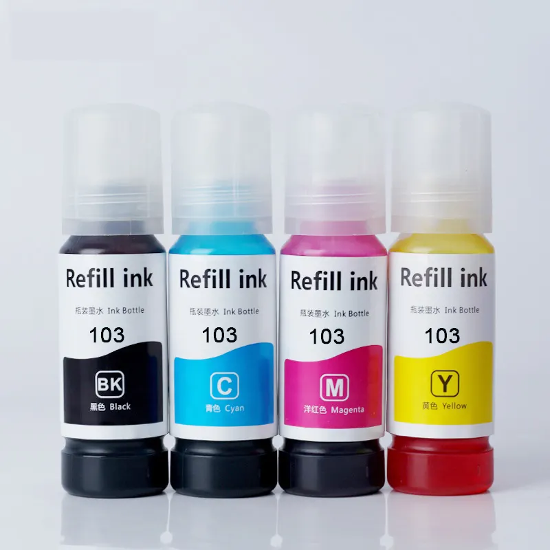 T103 103 T544 544 T522 T003 003 premium bottle refill dye ink for Epson L1110 L3150 L3111 L3151 L3110 Eco ink inkjet printer