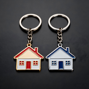 Llavero de Metal Promocional de Alta Calidad con Forma de Casa y Logotipo Personalizado al por Mayor - Product Image 2