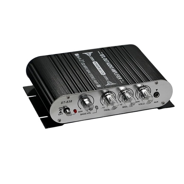 TUTI Mini Car Stereo Amplifier Speaker HiFi Power 2.1 Channel Subwoofer Audio Output 12V System Power Amplifier for Home/Car
