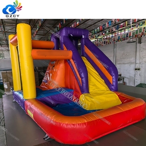 Thương Mại Cấp PVC Inflatable Trượt Nước Trượt Đôi Trượt Inflatable Với Hồ Bơi - Product Image 6