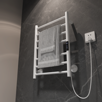 Sèche-serviettes électrique thermostatique avec écran LCD, séche-linge imperméable, porte-peignoir, acier inoxydable, usage hôtelier, salle de bain