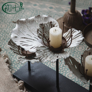 Candelabro de estilo industrial con diseño de loto, diseño vintage envejecido, resistente al calor, decoración para el hogar, accesorios para bodas - Product Image 5