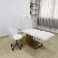 Modèle personnalisé chaud rose 3 moteurs télécommande base en métal salon de beauté lit de massage des cils électrique couleur en option