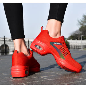 लाल चमकदार नरम जैज़ नृत्य स्नीकर्स कपड़े टेनिस सामाजिक नृत्य जूते लाइन महिलाओं के लिए खेल जूते - Product Image 6