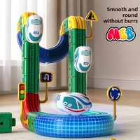Set de Vías de Tren Magnéticas Eléctricas Antigravedad de Plástico, 40 Piezas, Bloques de Construcción STEM DIY, Juguete Educativo para Niños, Transporte