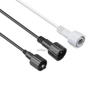 Adaptateur de câble électrique PVC M15 haute stabilité 2P, étanche IP65, sortie dédiée 5A en cuivre, boîtier LED noir