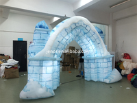 Décoration à thème éclairage gonflable palais de glace arc gonflable château décoration d'entrée