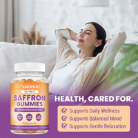 Gummies au Safran 10-en-1 OEM 200mg pour l'Humeur et le Sommeil – Gummies Naturelles au Safran avec Ashwagandha, L-Théanine, Magnésium et Zinc