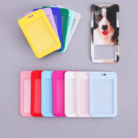 Porte-badge coulissant en plastique avec logo personnalisé, pour badges d'étudiant, de travail et de poitrine, idéal pour les petites séries et les lanyards