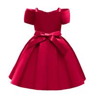 Robe de princesse plissée pour enfant, robe de princesse, robe de couleur unie, sans bretelles, nouvelle collection 2022