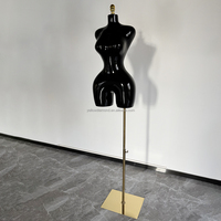 Mannequin de présentation de corps supérieur, modèle féminin, taille plus, en cuir mat doré, avec des hanches larges, style brésilien, Guangzhou HOT