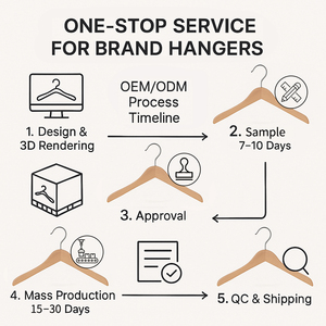 Cintre en <span class=keywords><strong>bois</strong></span> massif avec clip antidérapant pour l'affichage des vêtements - Product Image 3