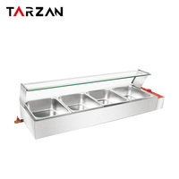 Gewerbliche Bain Marie aus Edelstahl in Lebensmittelqualität, Elektrischer Speisenwärmer für Buffet, Catering und Restaurants