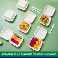 Cajas de Hamburguesas de Lujo de Doble Capa, Papel Kraft con Revestimiento de Aluminio para Restaurantes Gourmet, Caja para Hamburguesas, Caja Marrón