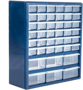 432 * 134 * 432 Mm DRX Plastic Storage Drawers With 42 Compartment Organizer