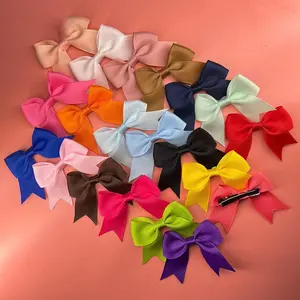 Nœud de cheveux bleu marine pour filles, ruban en gros-grain populaire avec Clips pour enfants, nouvel arrivage 2022, Offre Spéciale