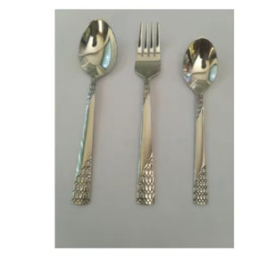 Juego de Cubiertos de Acero Inoxidable con Recubrimiento PVD Dorado de Lujo, Cubertería Moderna de Diseño para Hotel y Restaurante - Product Image 1