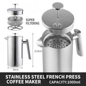 Cafetière de camping en plein air isolée Emode 2025 Offre Spéciale 1000ml avec presse française - Product Image 6