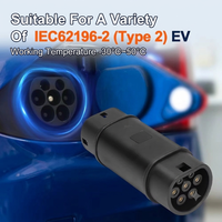 Adaptateur GBT Type 2 32A 50A 250V AC Norme IEC 62196 IP54 Étanche Certifié CE Connecteur de Recharge pour Véhicule Électrique Neuf