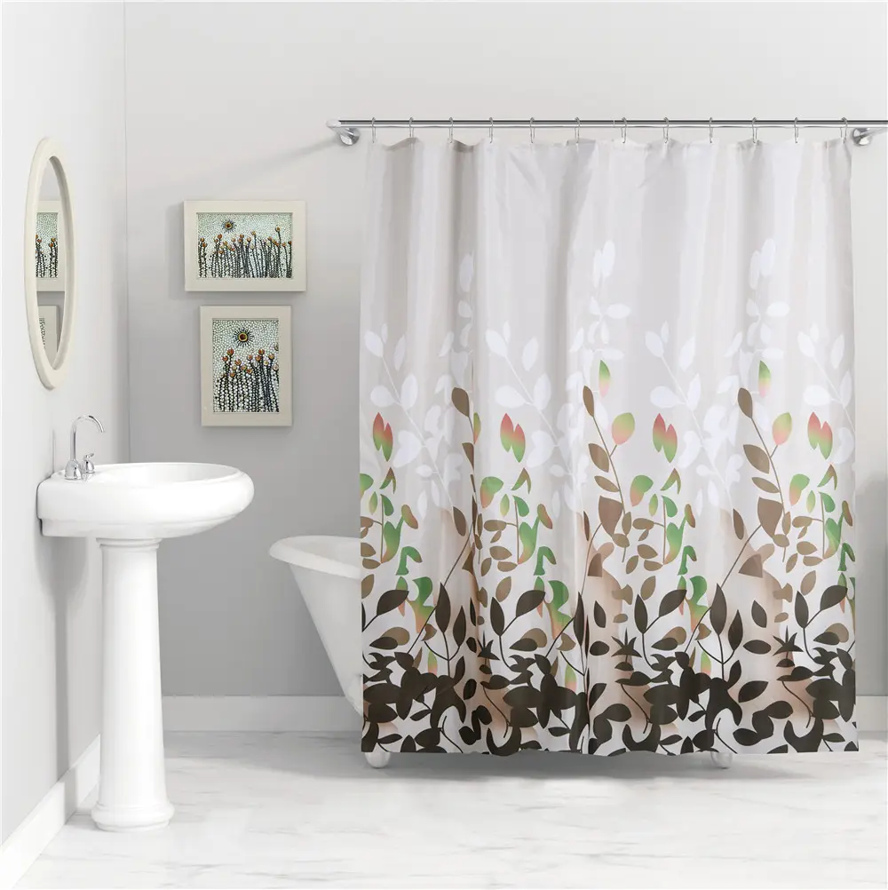 Professional Manufacture designer Polyester Personalized custom Printed Bathroom Shower Curtain