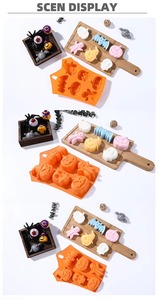 Molde de Silicona 3D para Fondant de Halloween, Diseño Espeluznante y Adorable, para Decoración de Pasteles, Barras de Chocolate y Manualidades - Product Image 5