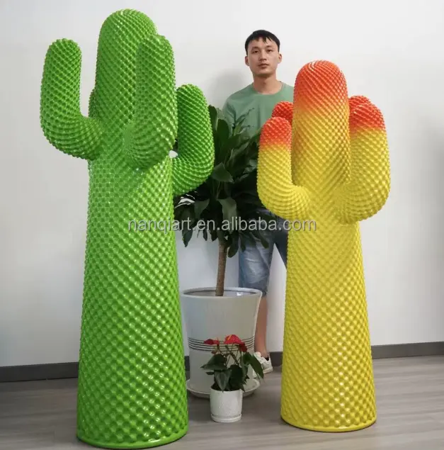 Nanchi Art Nieuw Ontwerp Handgemaakte Hars Handwerk Indoor Outdoor Decoratie Rekwisieten Kunstmatige Levensgrote Glasvezel 90 Cm Cactus Beelden