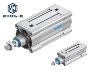 Cylindre à tige de liaison série DSBC-125-210-PPVA-130E, actionneur pneumatique standard ISO, alésage 125 mm, course 210 mm pour l'automatisation industrielle - Product Image 1