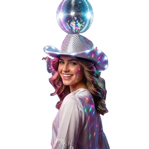 Cowgirl Cowboy LED Light <b>Hats</b> Sequin Cap Waterproof Back School Ramadan Christmas Halloween Costume Cosplay <b>Wedding</b> Party Bulk - Product Image 5