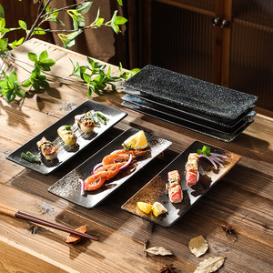 Plato <span class=keywords><strong>Rectangular</strong></span> de Sashimi, plato frío, disco de cerámica, plato largo especial para restaurante Vintage para cocina japonesa de Sushi, plato creativo - Product Image 2