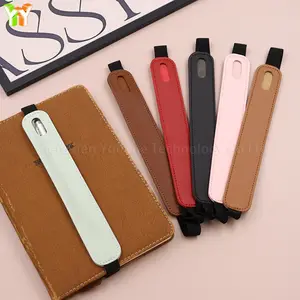 PU Couro Notebook Pen Holder Portátil Tablet Lápis Pen Case Manga Bolsa com Elástico para Ipad