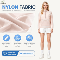 Veste légère et pliable pour femme, à capuche, demi-zip, minimaliste, pour activités de plein air, protection solaire UPF50, randonnée, camping, vente en gros, OEM, faible MOQ