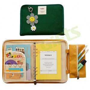 Bolsa de libro personalizada <span class=keywords><strong>agenda</strong></span> planificador diario cuaderno tela lona algodón cubierta con cremallera con bolsillo A5A6 - Product Image 6