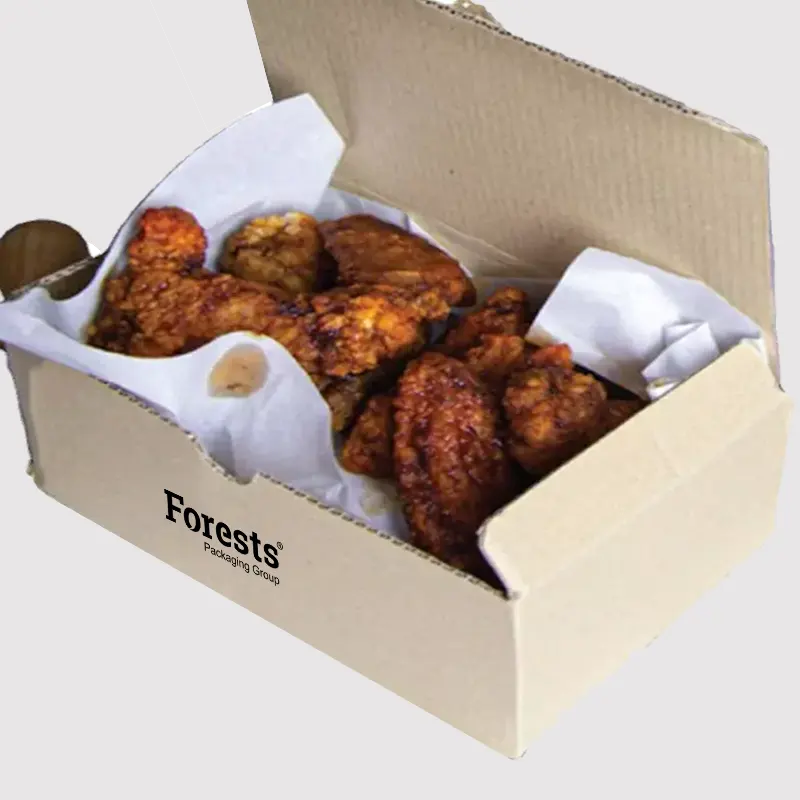 Kotak Kertas Makanan Cepat Sekali Pakai Kustom Kotak Kertas Karton Serpihan Ayam Goreng Kentang Goreng