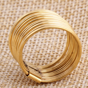 Anillo Geométrico de Acero Inoxidable Chapado en Oro de 13 mm, Joyería de Moda Unisex, Regalo - Product Image 4